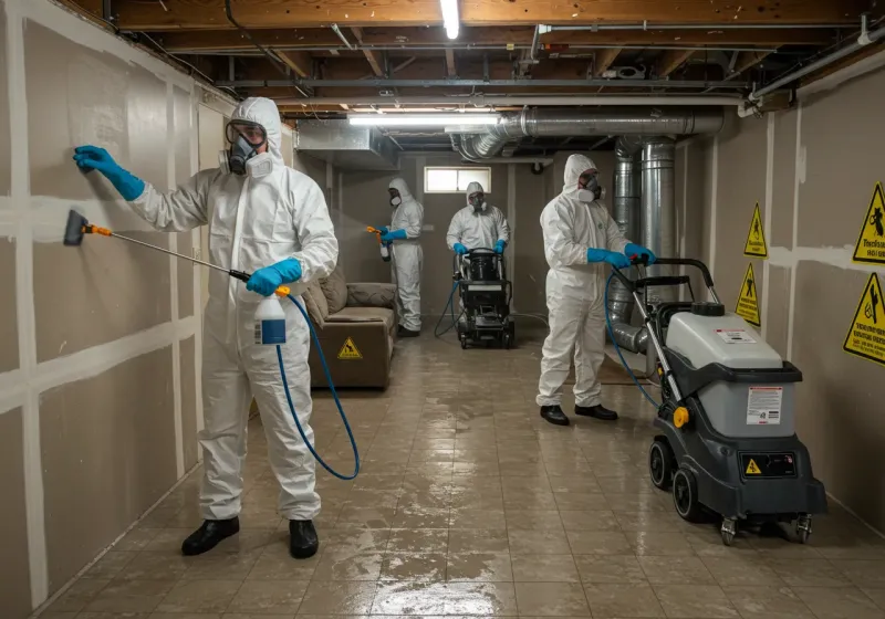 Basement Moisture Removal and Structural Drying process in Saguache, CO
